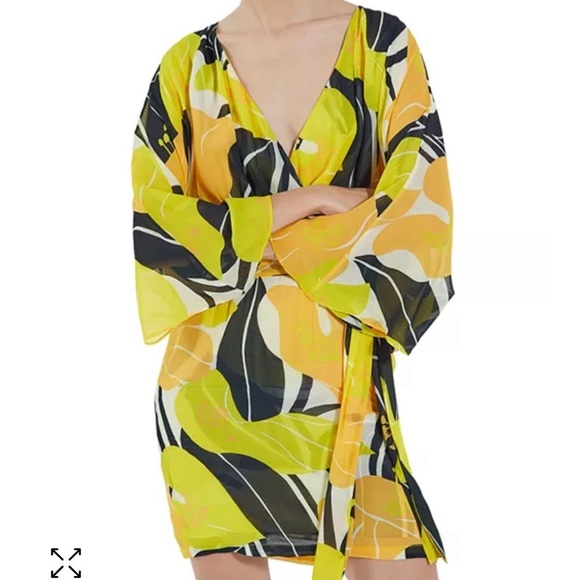 The Kooples | Hibiscus Belted Kimono Dress - Picture 7 of 7